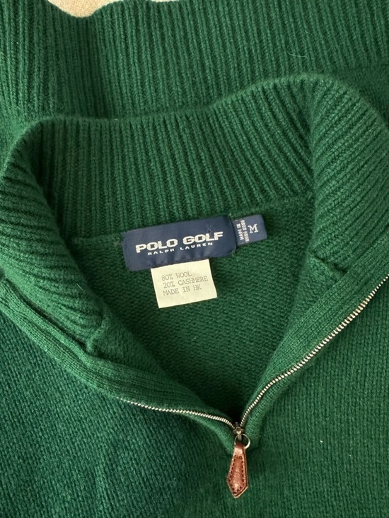 Ralph Lauren Polo Golf Other - Polo Golf Ralph Lauren, wool cashmere, quarter zip, vintage 90s, forest green